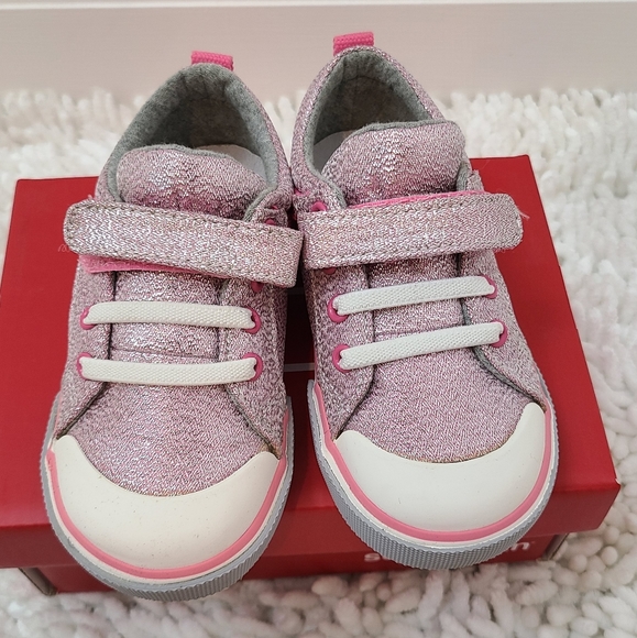 NIB See Kai Run Kristin Pink Glitter Sneakers for Kids - Picture 3 of 7